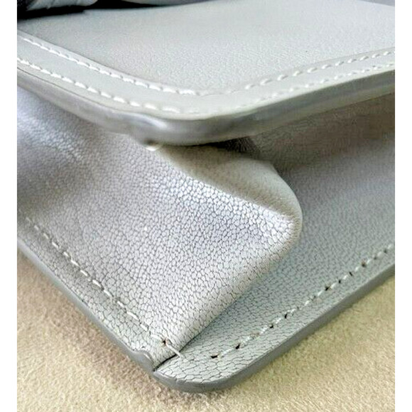 Chloe Aby Flap Crossbody Mini Bag Light Cloud Blue Silver Gold chain $2,490 - Picture 15 of 15